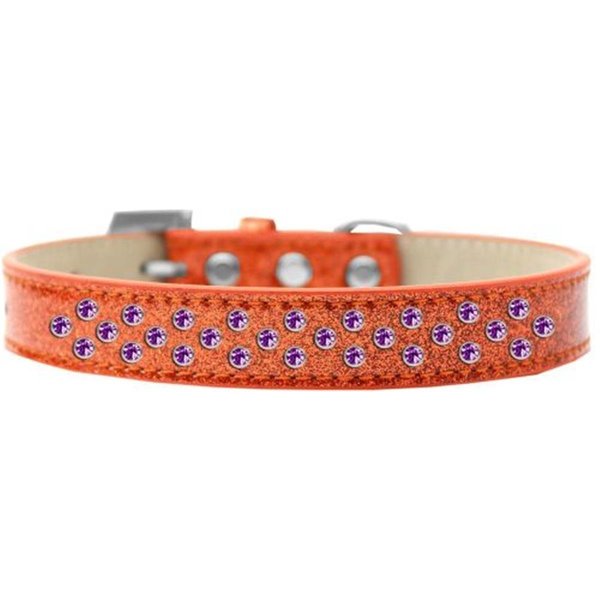 Unconditional Love Sprinkles Ice Cream Purple Crystals Dog Collar, Orange - Size 18 UN2453666